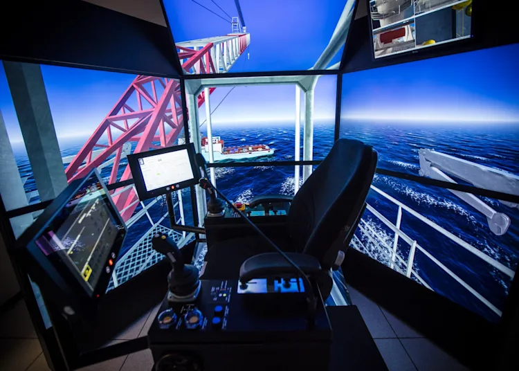 Crane simulator at Maersk Training