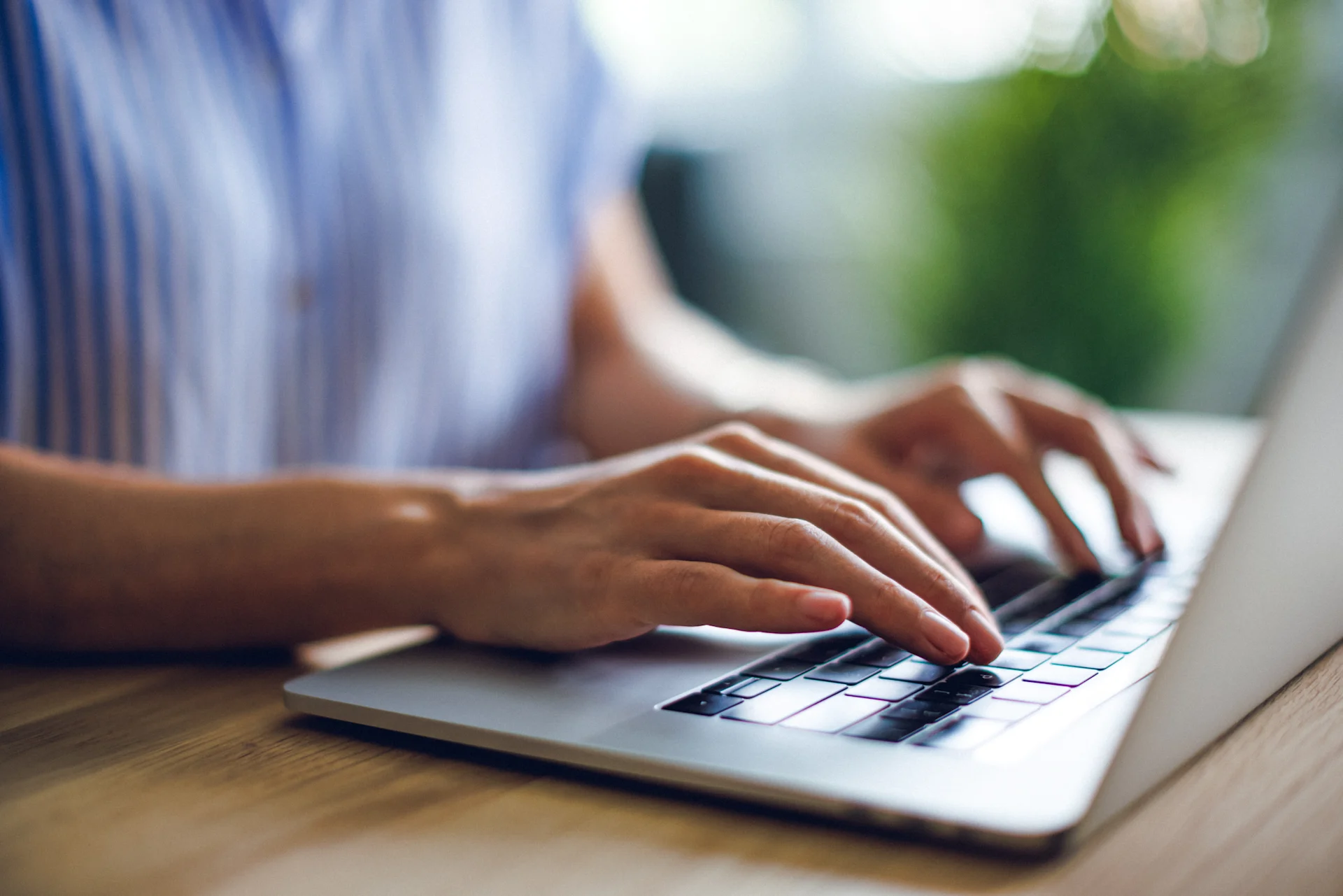 Woman using laptop