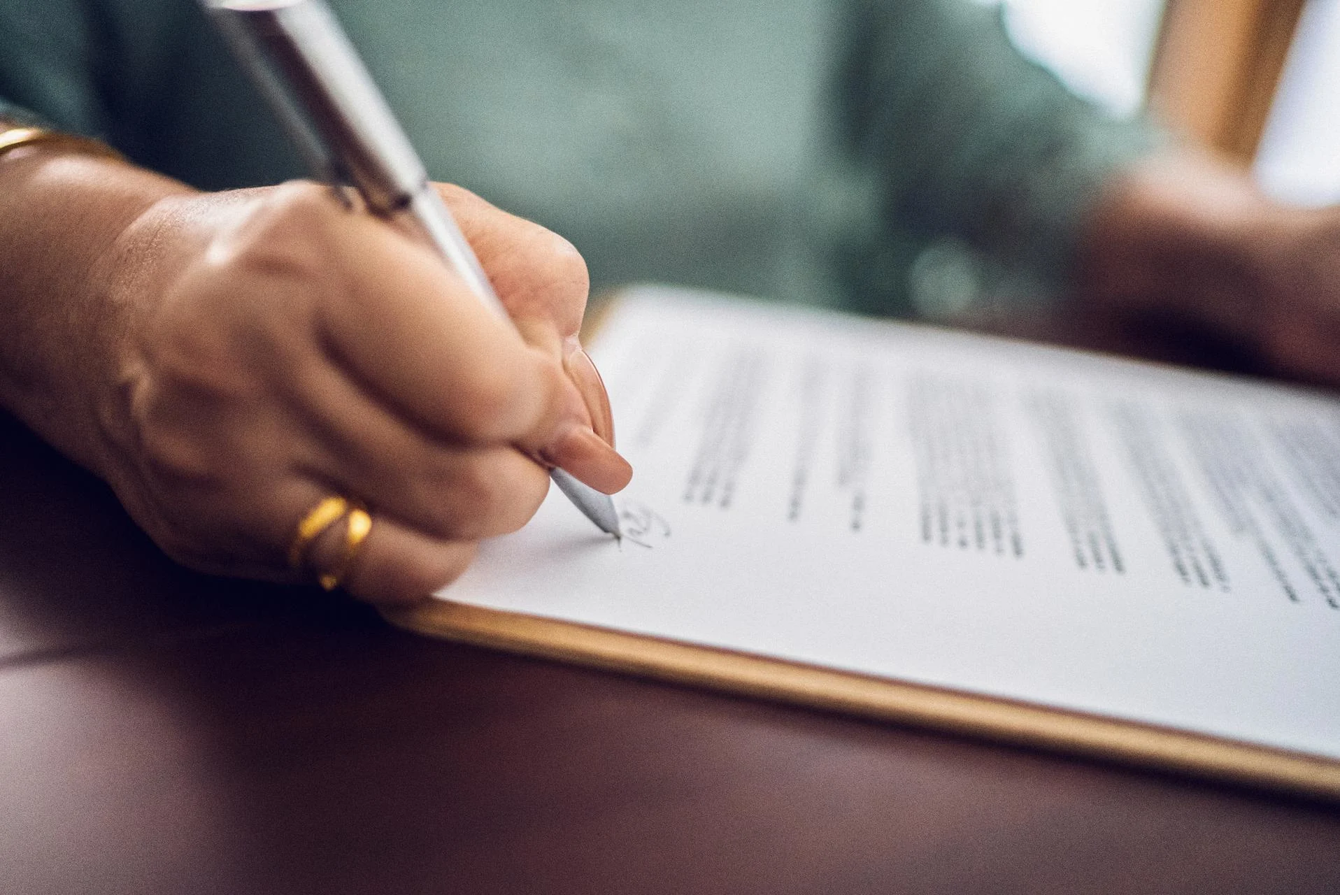 Signing contracts