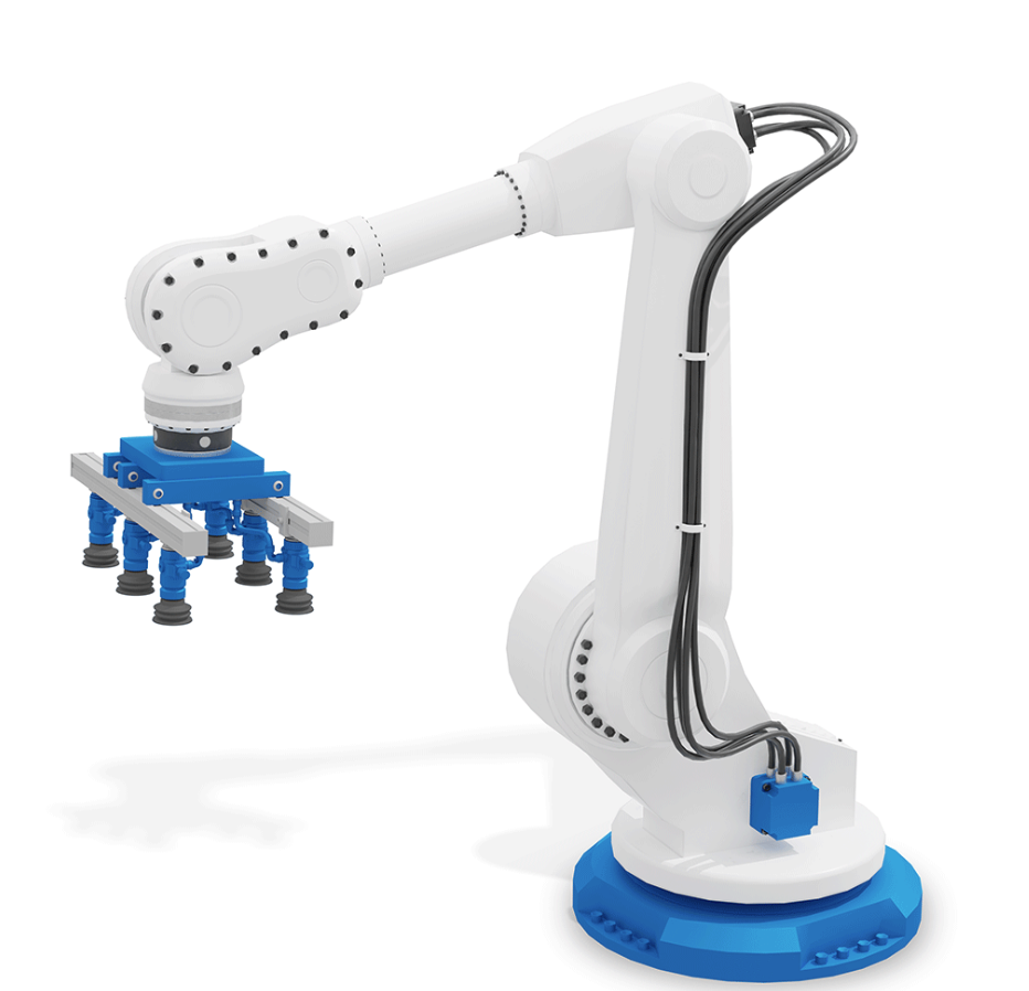 Et bilde av en industriell robotarm i aksjon.