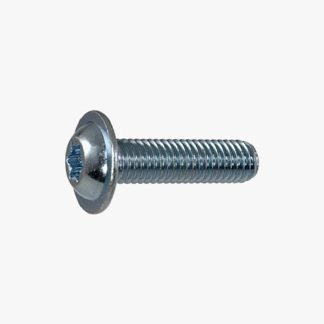 buttonhead flangebolt torx elzink blå