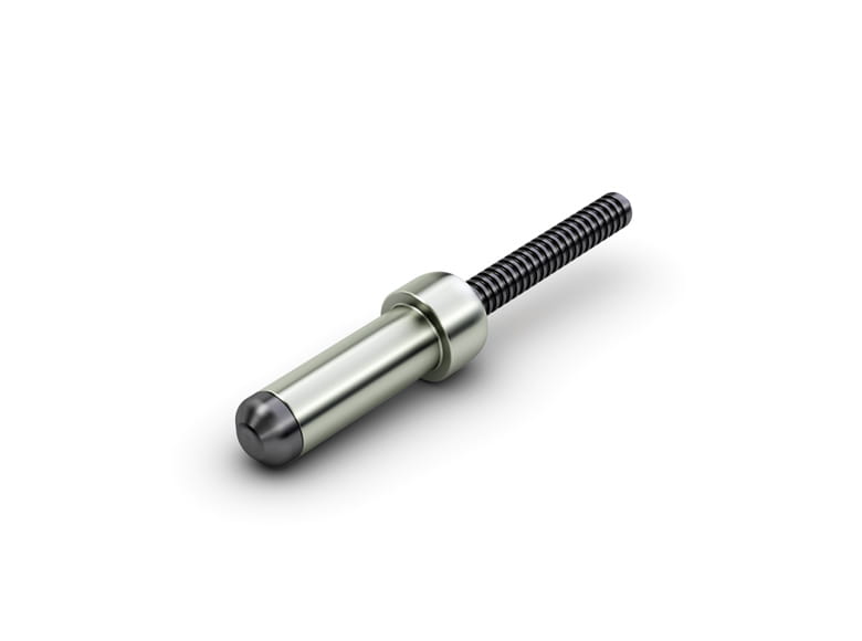 High strength blind rivet on a white background.