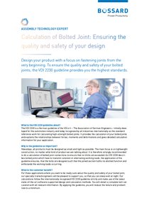 Cover of factsheet Calculation of Bolted Joints