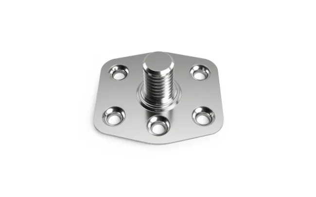 Ein Metall-MM-Welding-InWWerse-Befestiger zur sicheren Verankerung von Gewindesubstraten an thermoplastischen Materialien.