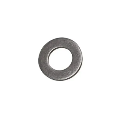 A round, metall Schnorr disc spring on white background