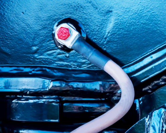 krympeflex installeret på kabel i elektrisk forbindelse