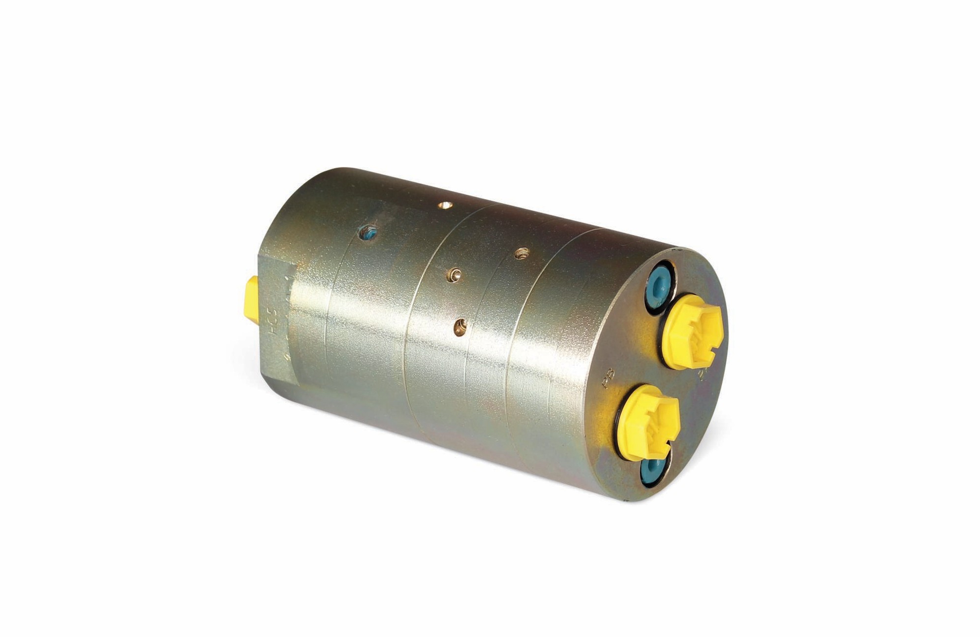 A miniBOOSTER HC5 pressure intensifier ideal for applications where high pressure is required, shown on white background