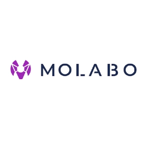 Molabo-Logo in Lila und Blau