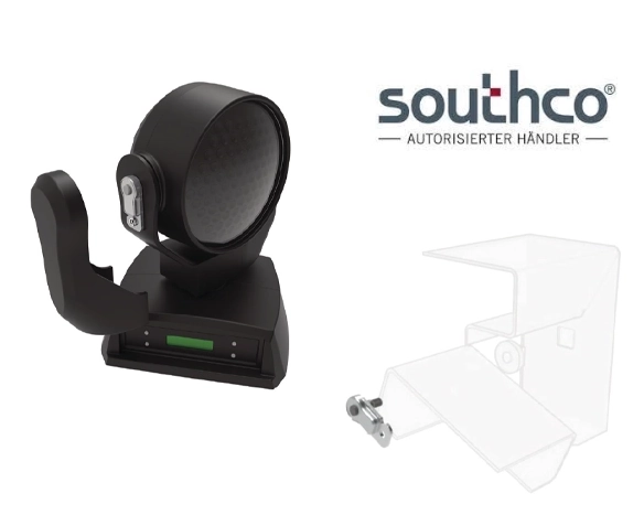 Southco elektronisches Verriegelungssystem auf weißem Hintergrund.