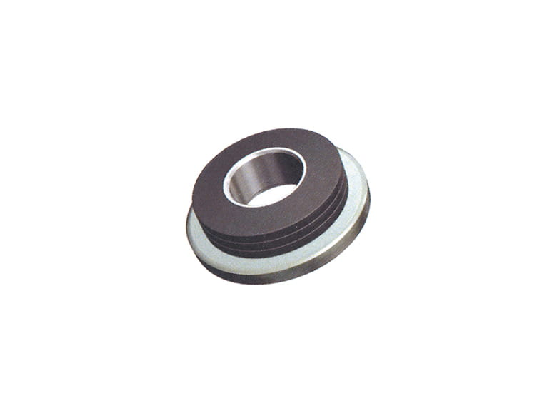Resilient conical washer on a white background.