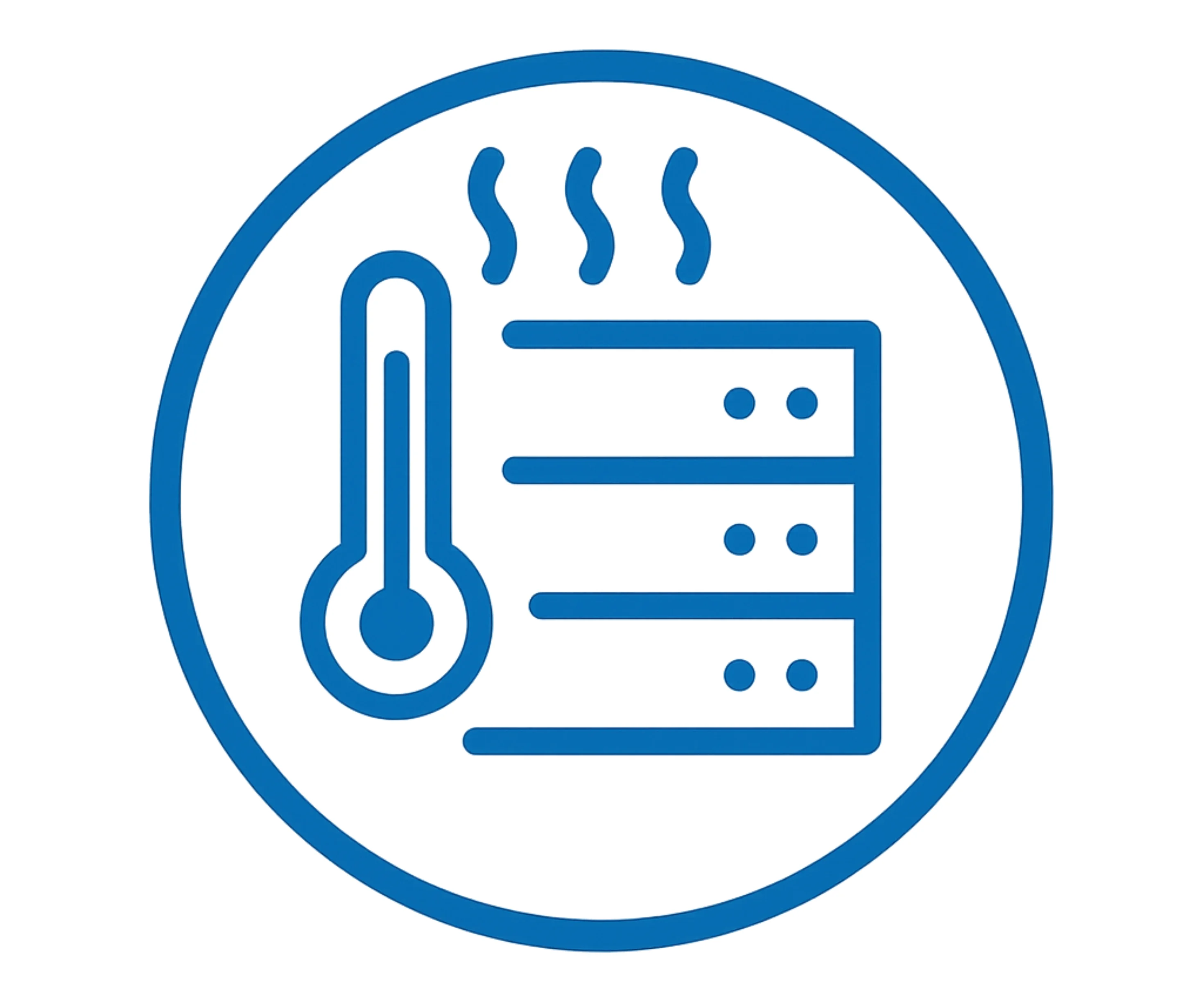 Blue thermal management icon