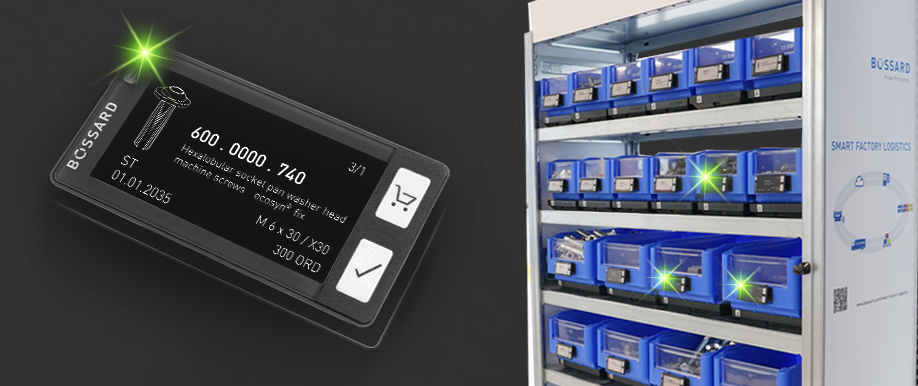 Rack with flashing SmartLabel Cloud 