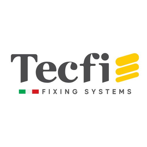 Das Bild zeigt das Tecfi-Logo sowie das Logo der Tecfi-Befestigungssysteme.