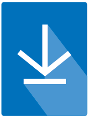 Generic download button thumbnail with blue background
