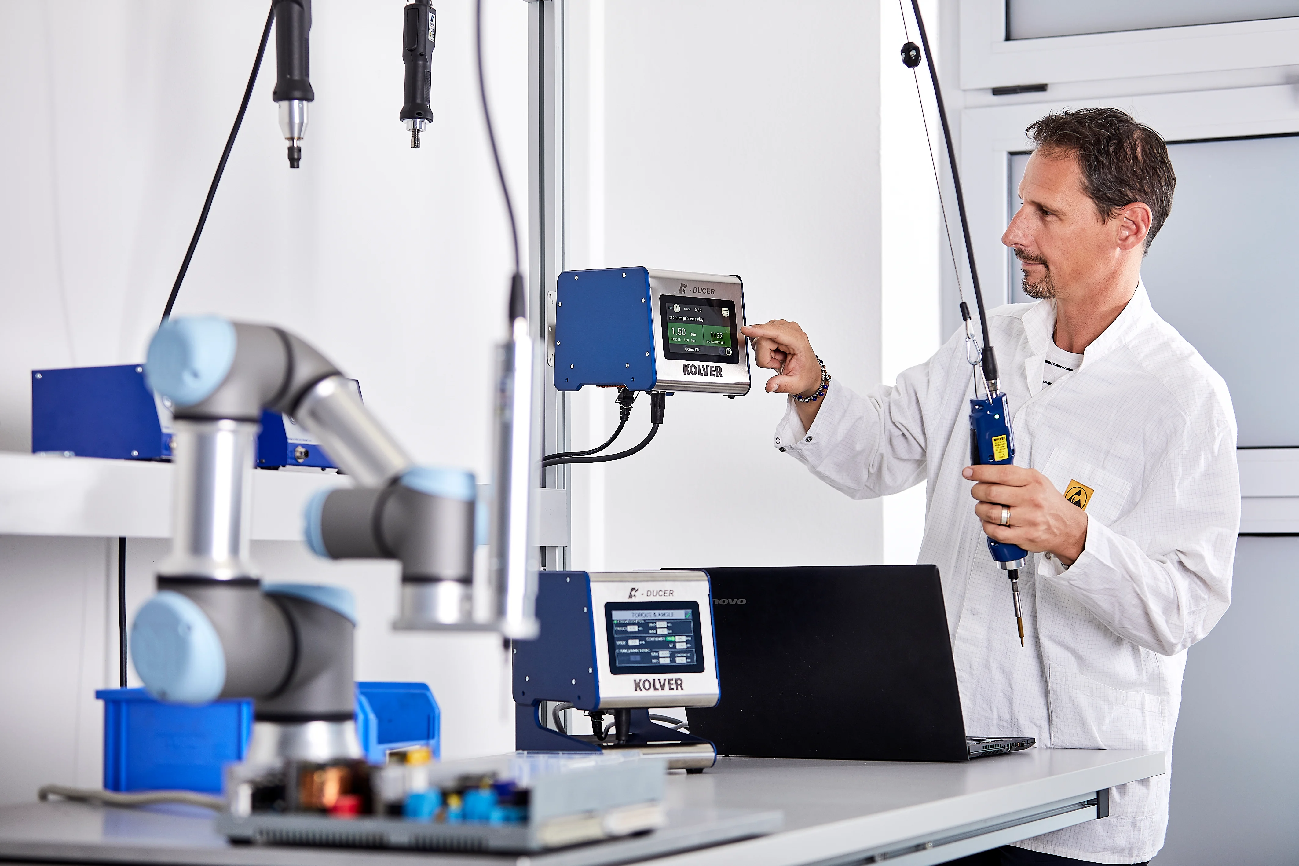 Kolver Straight skruetrækker med strømstyring