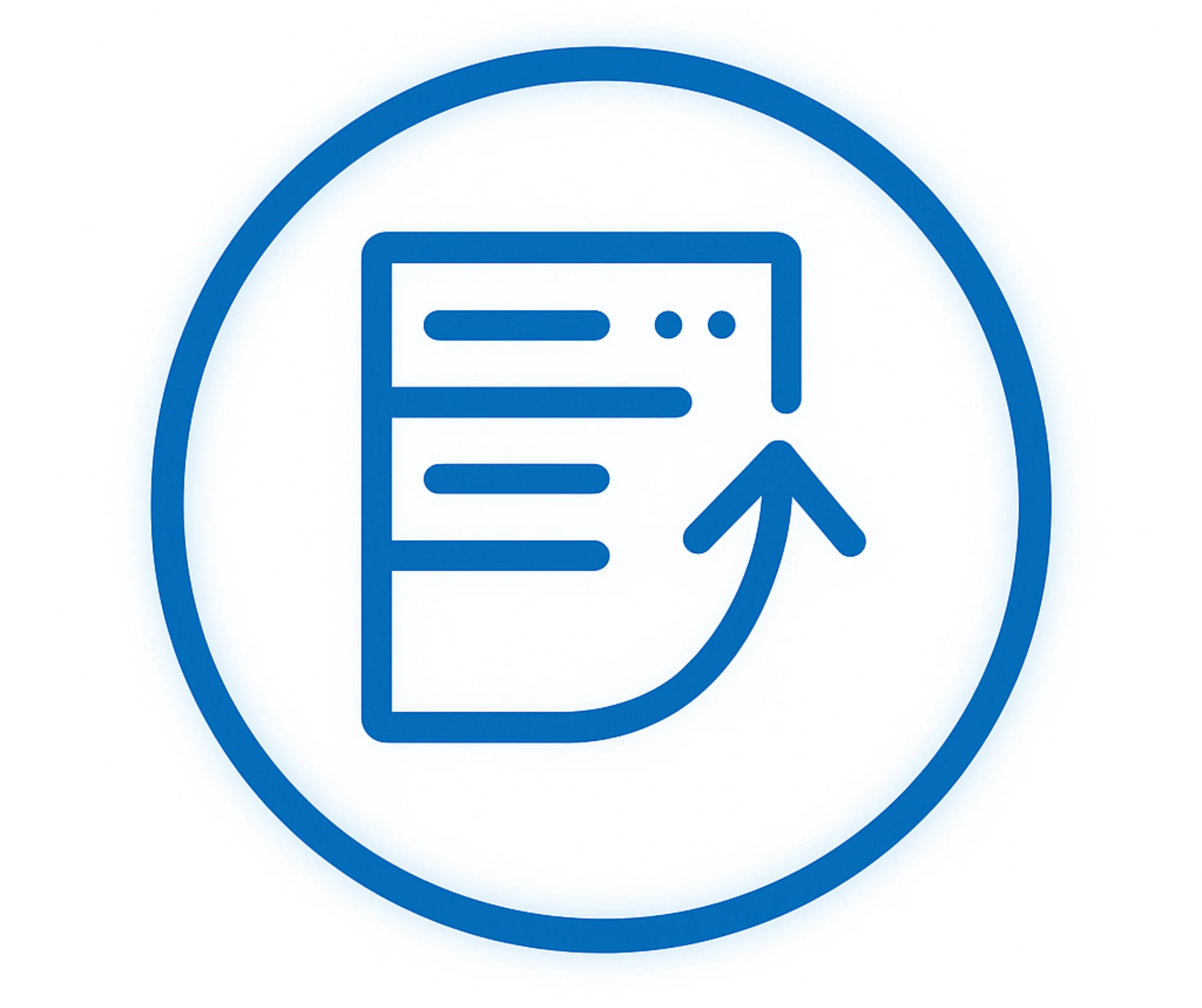 Blue scalability and supply chain icon