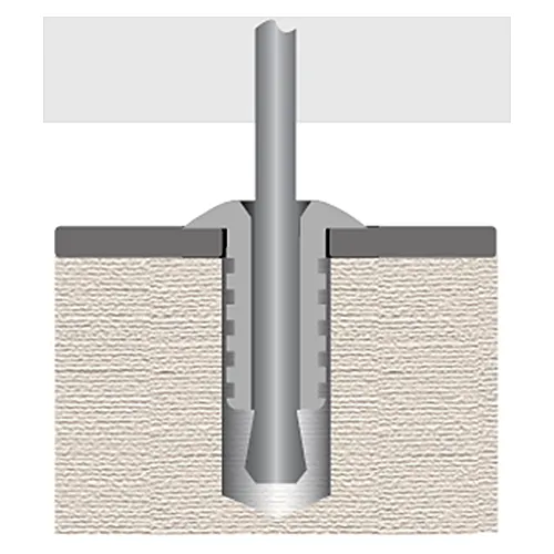 Application of a FASTEKS grooved speed rivet.