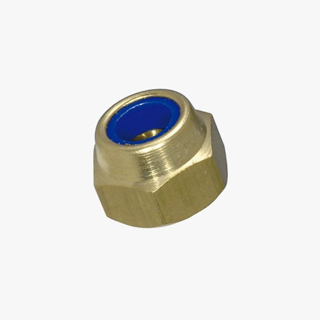 messing møtrik med polyamidring