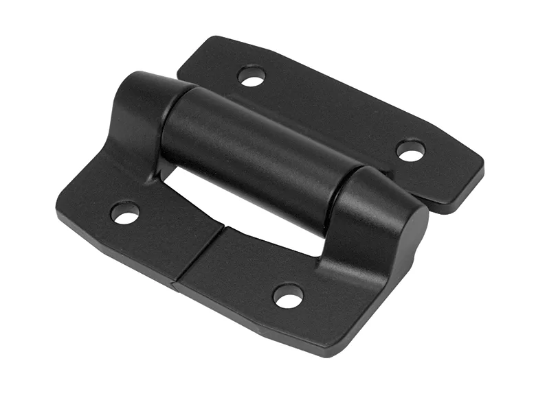 En svart positioneringsspärr på en vit bakgrund.