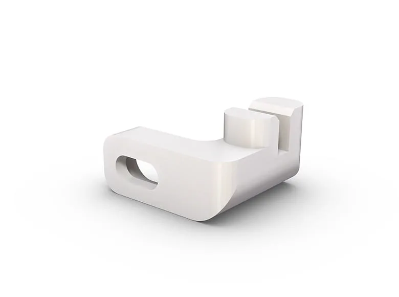 A white lateral guidance part