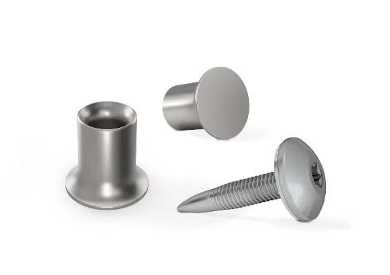 A set of screws for combining drilling and thread forming
