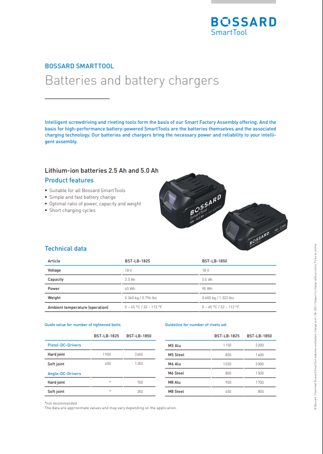 Thumbnail Factsheet Batteries and Chargers