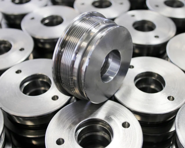 Drejede cylindriske metalemner med drejede gevind