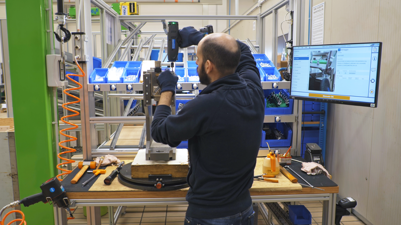 Mecal-Montagestation mit Smart Factory Assembly