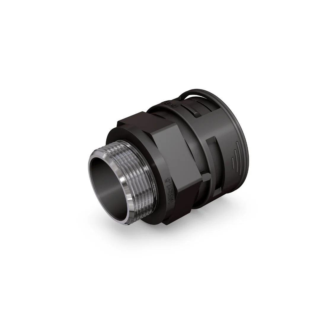 
Một đầu nối ống Reiku màu đen trên nền trắng.