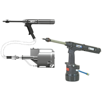 Various Hydropneumatic setting tools for magazine rivets