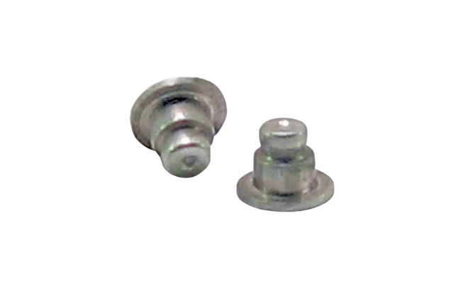 Two microPEM TackPin fasteners (types TA/T4) on white background