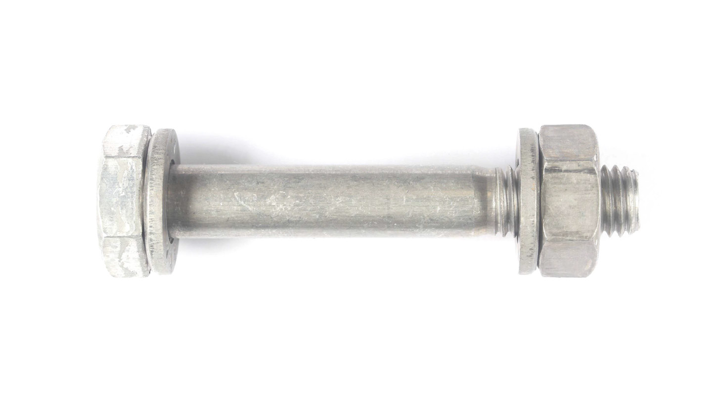 
En højstyrke ESKA aluminiumsfastener på en hvid baggrund.