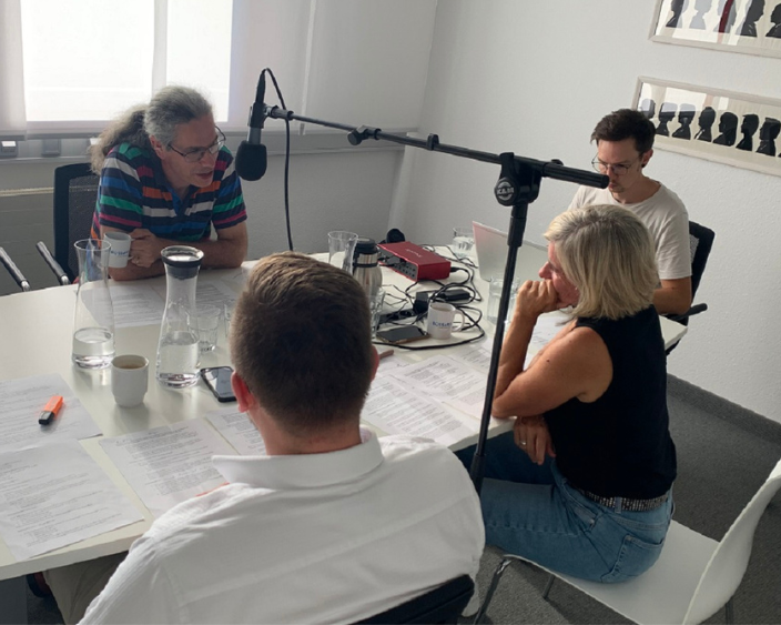 Bild von Aufnahme eines Expertengesprächs zur Einpress-Technologie mit Michael Weber