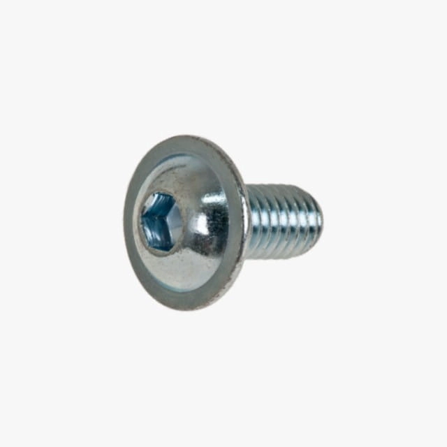 buttonhead flangebolt unbrako elzink blå