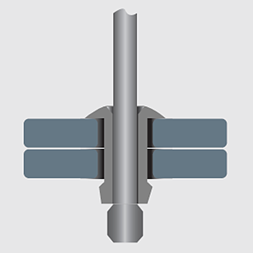 Application of a FASTEKS standard speed rivet