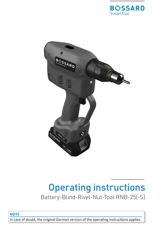 Miniatur-Bedienungsanleitung RNB-25 S