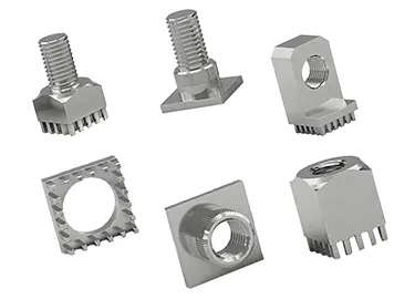 Overview of six different MTCON power elements on a white background.