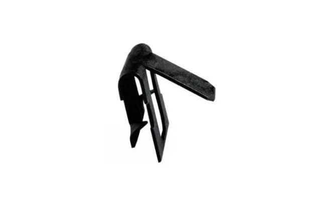 A black ARaymond brand snap clip enabling fast manual assembly for interior trim, IPCC, and automotive pillars.
