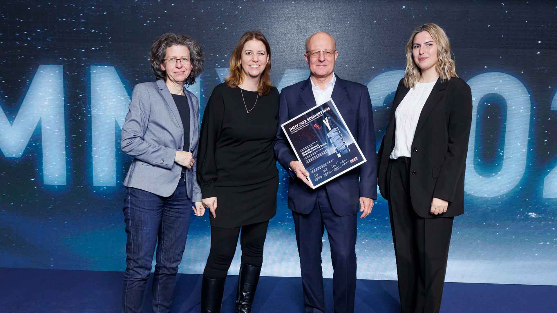 Das Team von Mischek freute sich über den Immy Award