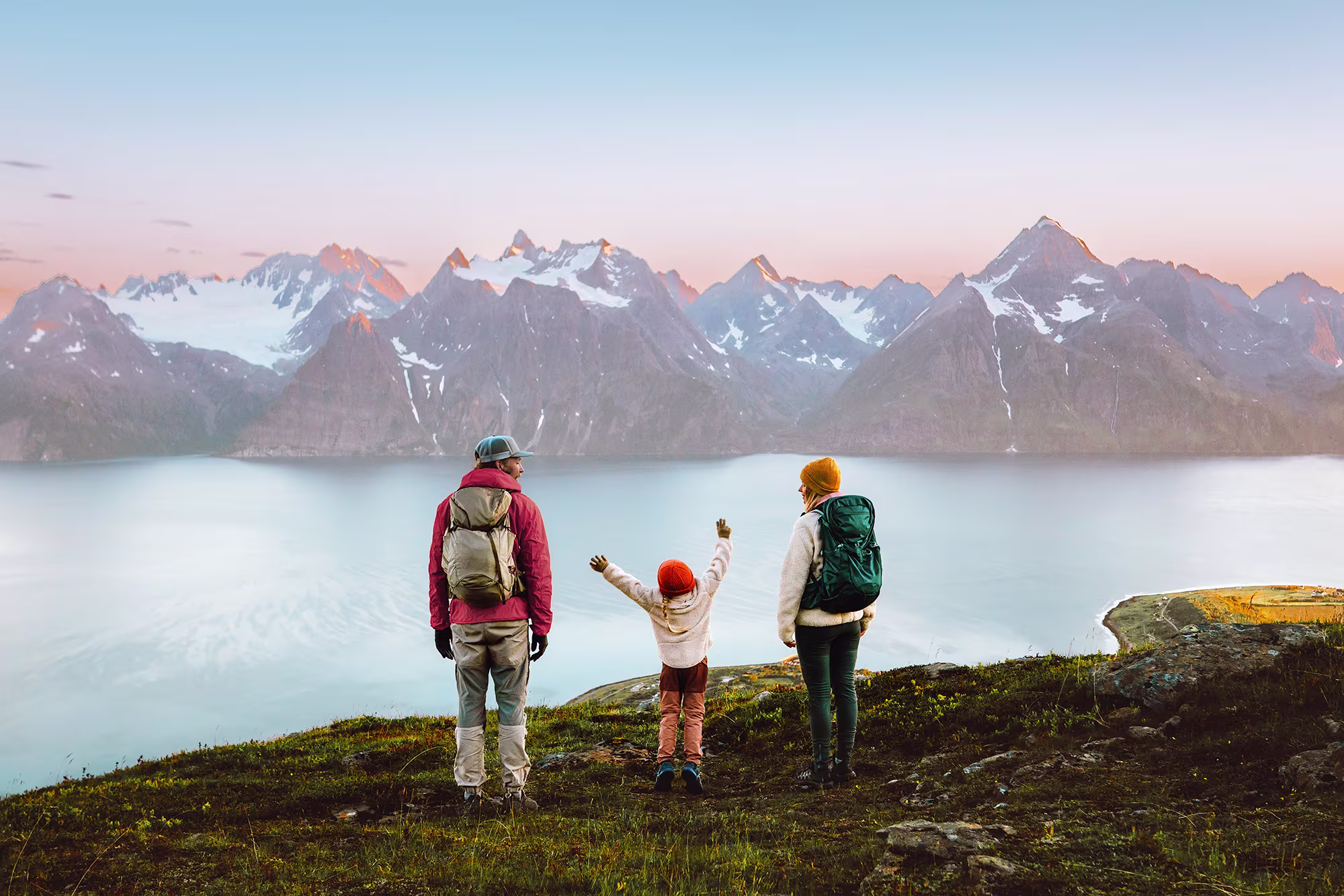 image – three people in the mountains