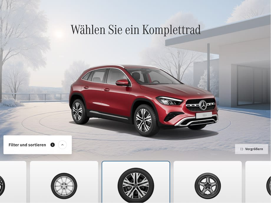 Komplettradauswahl im Räder- und Reifen-Konfigurator