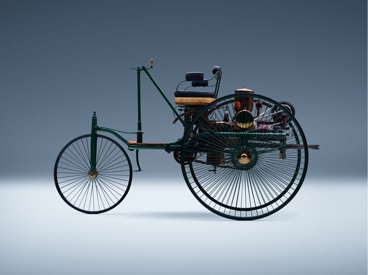 Nachfertigung des ersten Automobils der Welt aus dem Jahr 1886