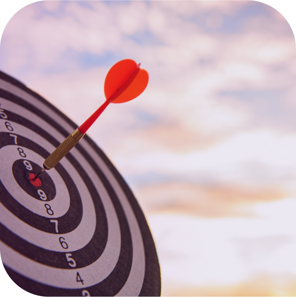 dart hitting bullseye
