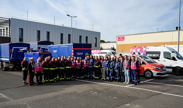 NEW Krisenübung 26.09.2026 NEW, das Technische Hilfswerk (THW) und die Feuerwehr Mönchengladbach führten eine gemeinsame Übung zur Sicherung der Stromversorgung im Krisenfall durch. Credit: NEW/Carlos Albuquerque