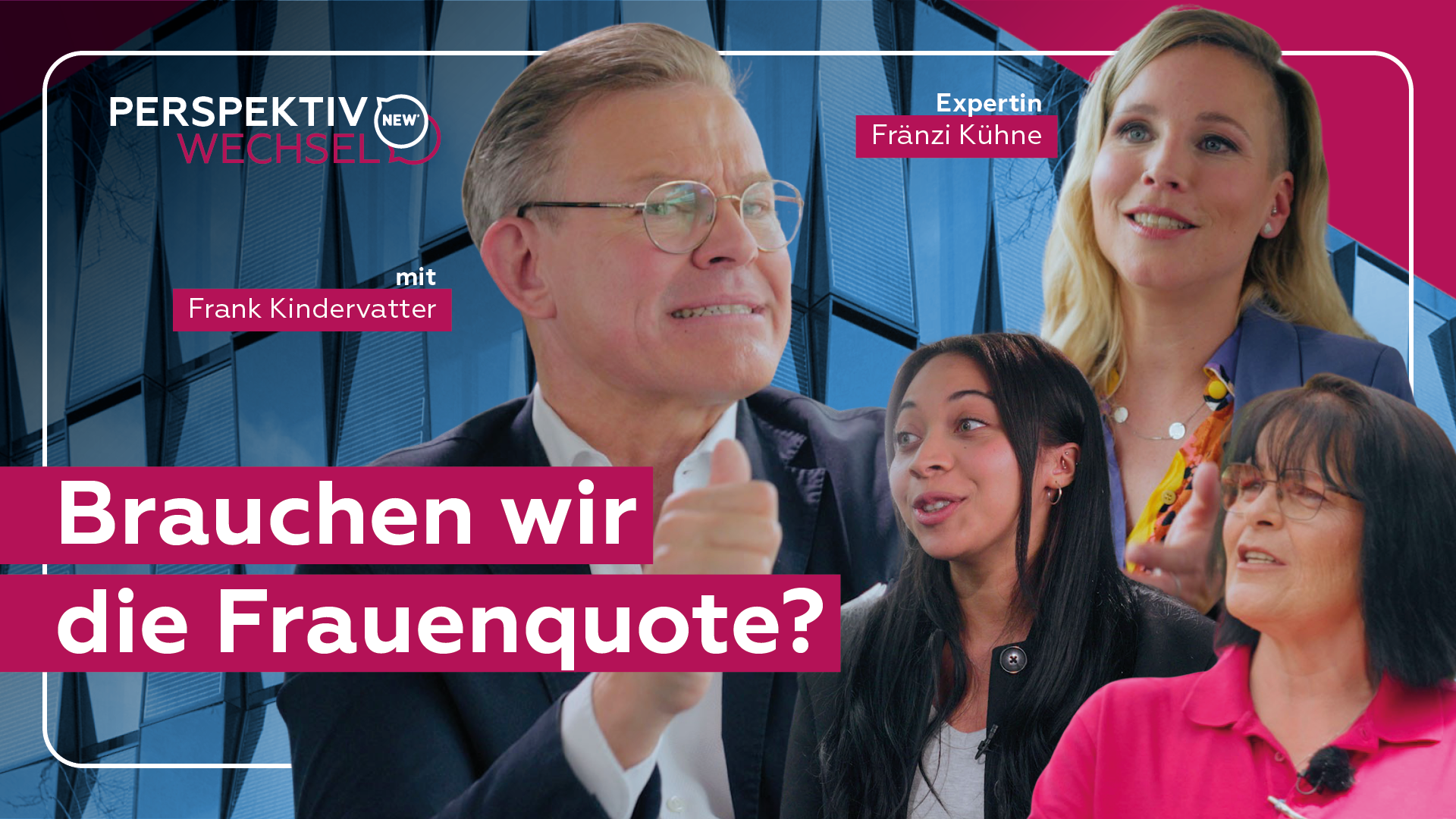 Titelbild der Folge 2 des NEW Perspektivwechsels. Brauchen wir die Frauenquote?