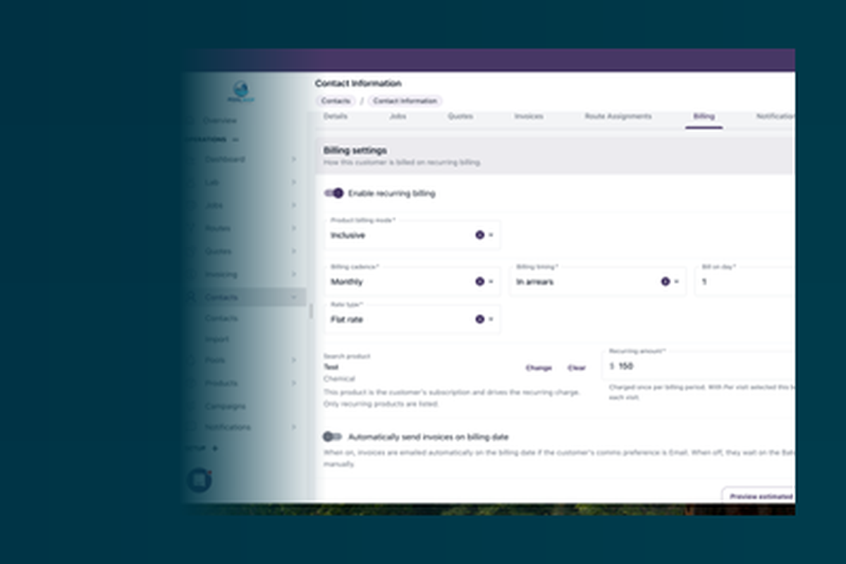 trackr iO Web 1.14.0: Recurring Billing: Bill the Month, Not Every Visit
