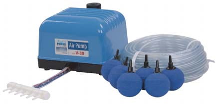 AquaForte Air Pump HI-Flow V-30 Set