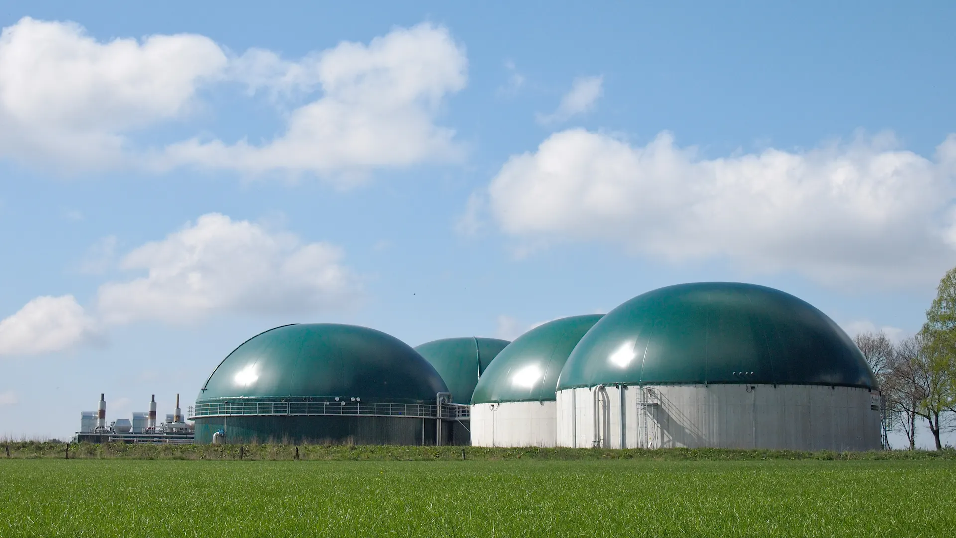 Eine Biogasanlage der NEW Netz Eine Biogasanlage der NEW Netz auf einem Feld