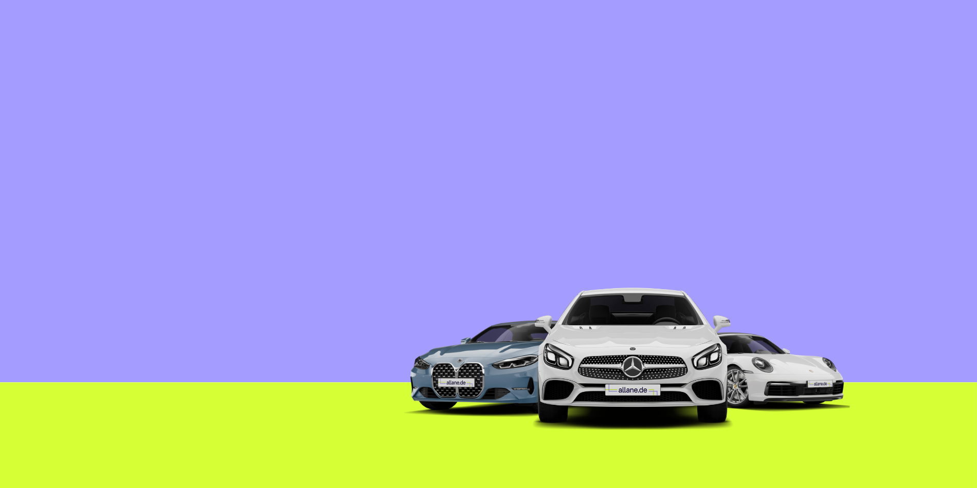 4er BMW neben Mercedes-Benz SL und Porsche 911