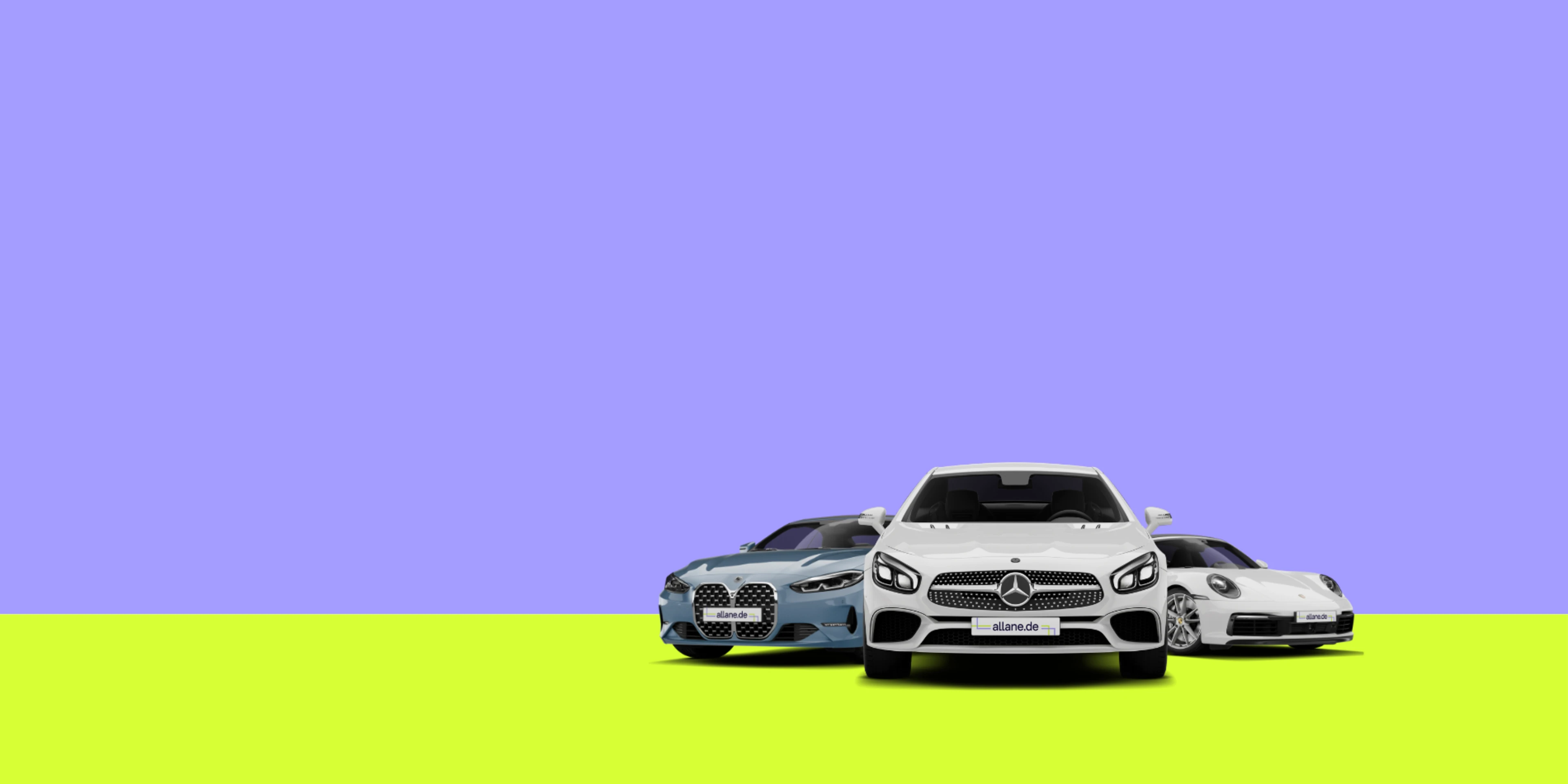 4er BMW neben Mercedes-Benz SL und Porsche 911